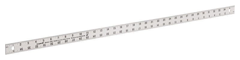 Empire 403 36 in. L X 1-1/8 in. W Aluminum Heavy-Duty Straight-Edge Ruler SAE