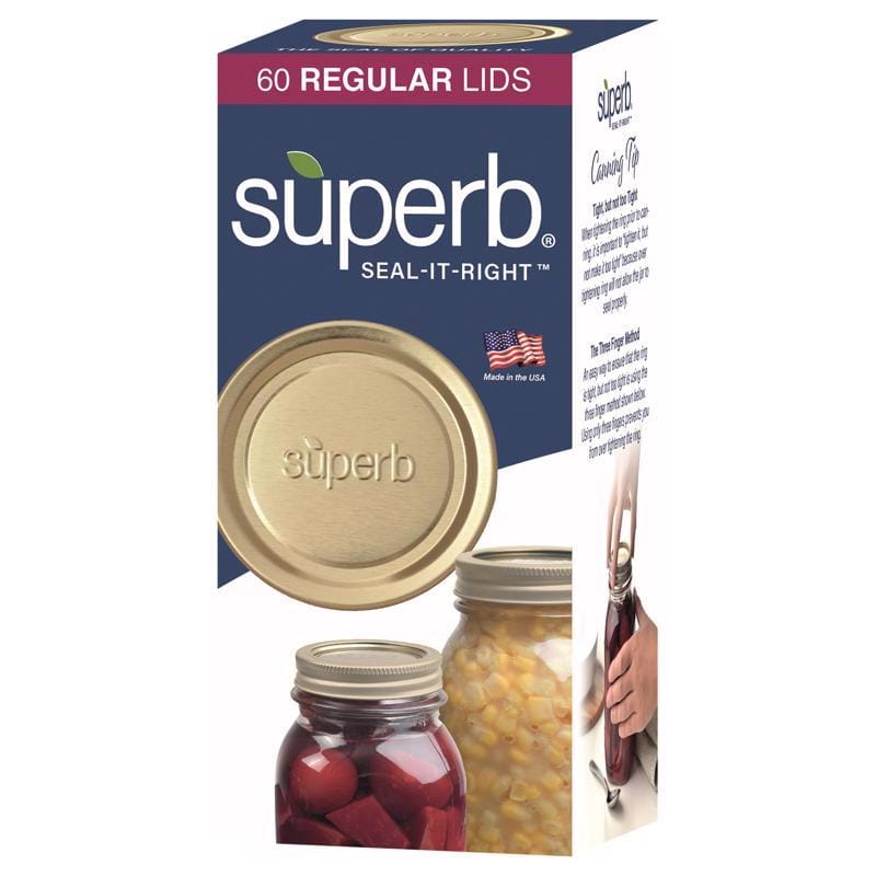 Superb 90294 Regular Mouth Canning Lid 60 pk