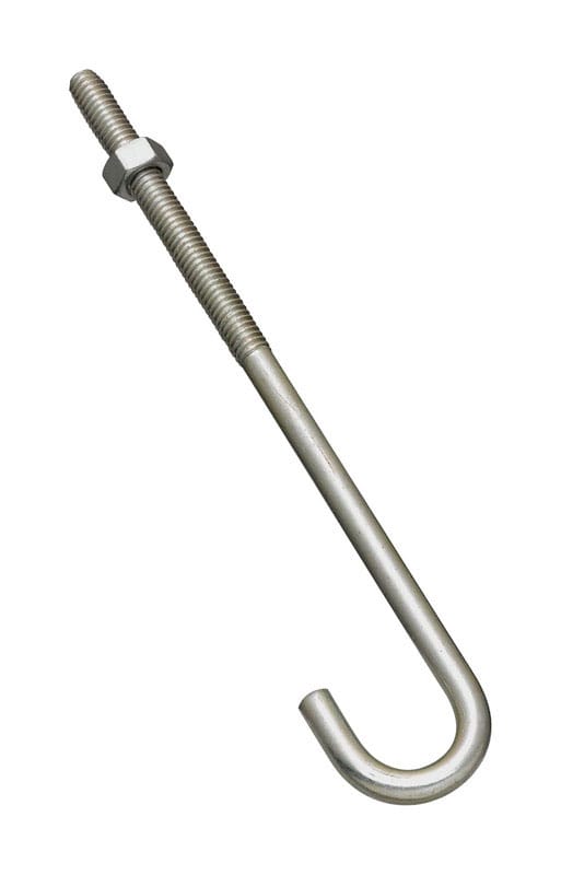 National Hardware N232-934 Large Zinc-Plated Silver Steel 7 in. L J-Bolt 1 pk