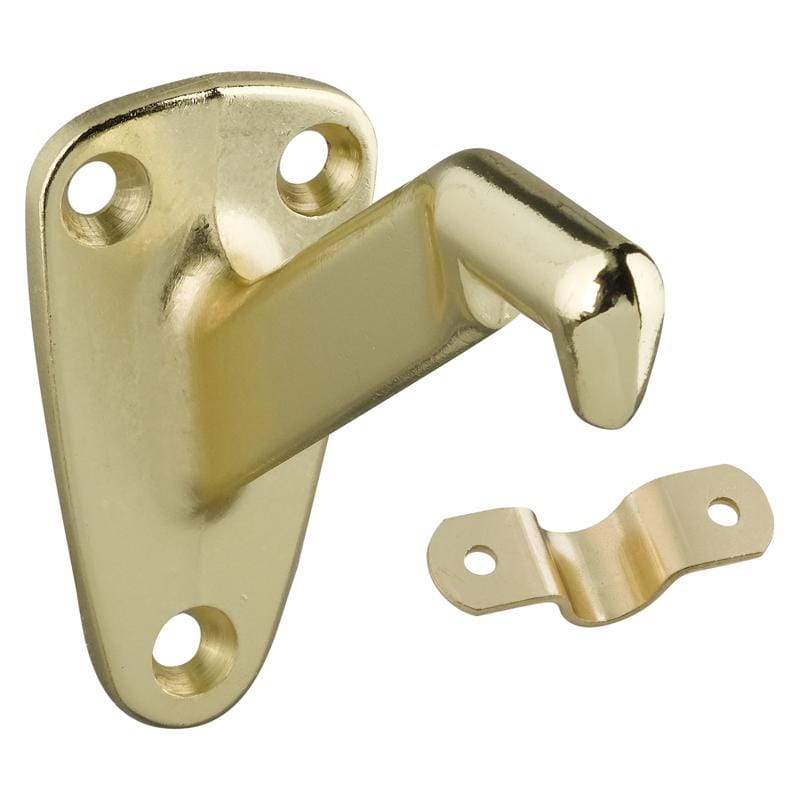National Hardware N830-116 Gold Zinc Die Cast w/Steel Strap Handrail Bracket 3-5/16 in. L 250 lb