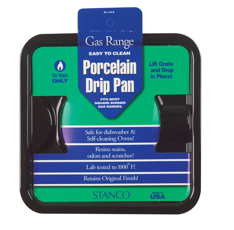 Stanco 418-S Porcelain Drip Pan 7-3/4 in. W X 7-3/4 in. L