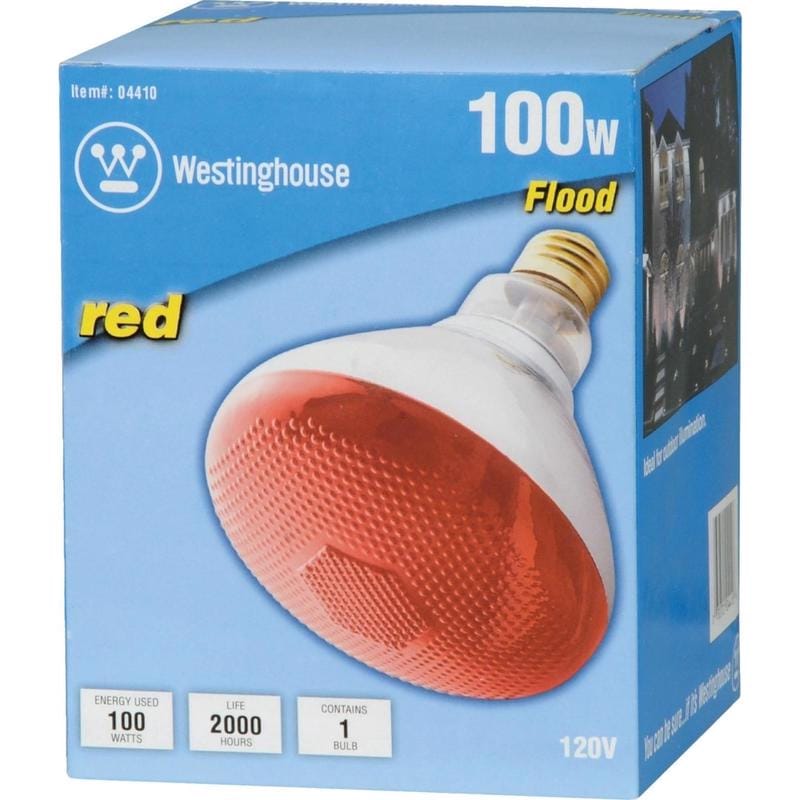 Westinghouse 0441048 100 W E26 Reflector Incandescent Bulb E26 (Medium) Red 1 pk
