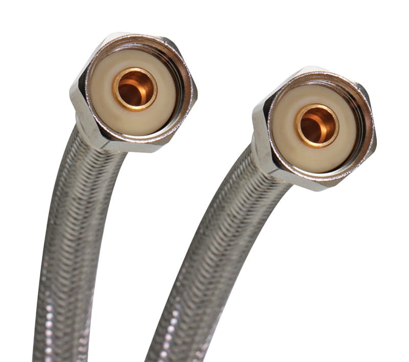 Fluidmaster B4F20U Universal 1/2 in. FIP Compression 20 in. Braided Stainless Steel Supply Line