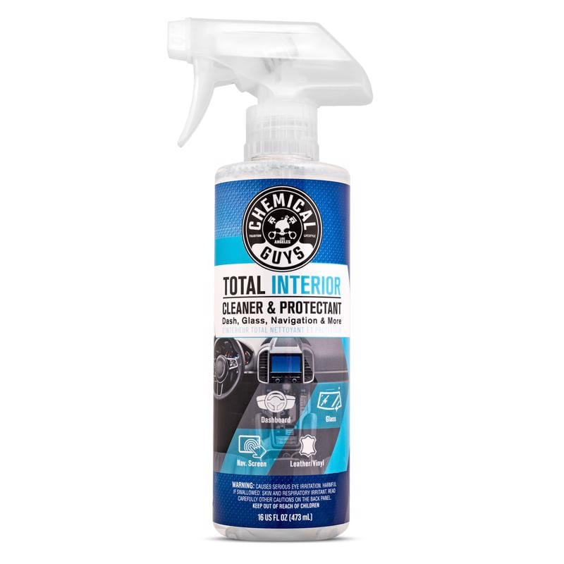 Total Interior Cleaner And Protectant SPI22016 Chemical Guys Glass/Metal/Plastic Cleaner/Protector Liquid Baby Powder Scent 16 fl. oz.