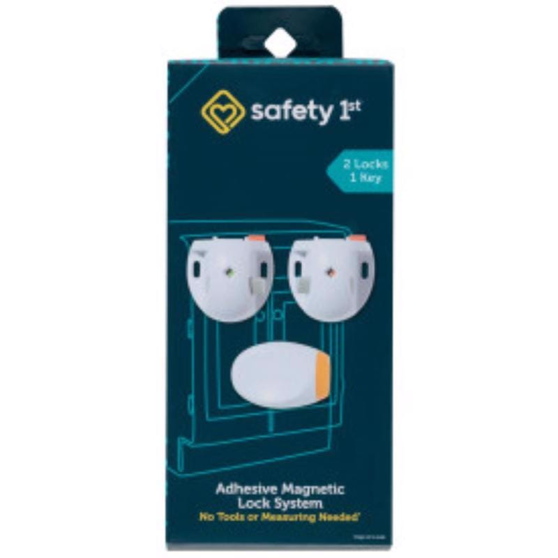 Safety 1ST HS292 White Plastic Magnetic Cabinet Locks 3 pc