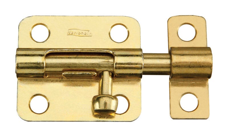 National Hardware N151-480 2-1/2 in. L Brass-Plated Steel Barrel Bolt 1 pk