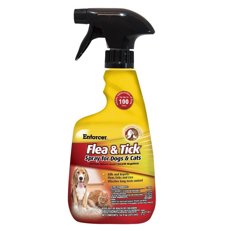 Enforcer EFT166 Liquid Cat and Dog Flea Spray Pyrethrin and Nylar 16 oz