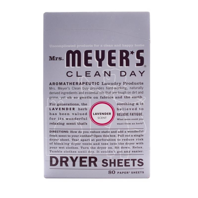 MRS. Meyer'S 14148 Clean Day Lavender Scent Fabric Softener Sheets 80 pk