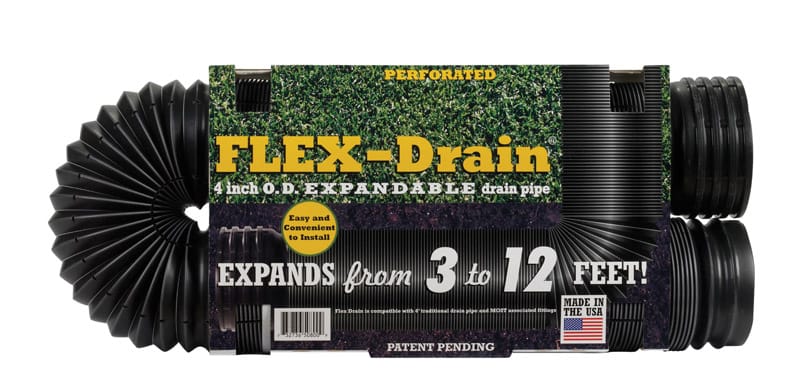 Flex-Drain 51910 4 in. D X 12 ft. L Polypropylene Perforated Drain Pipe