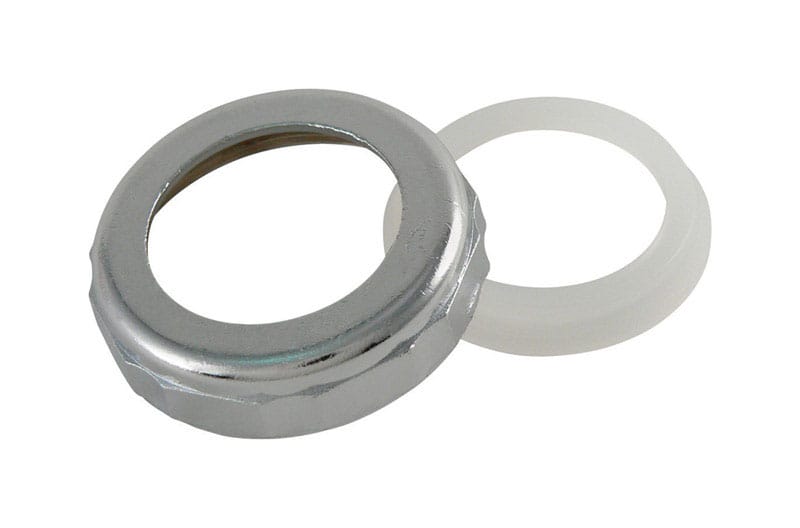 Plumb Pak PP855-10 Slip Joint Nut and Washer For Universal 1-1/2 x 1-1/4 in. Silver Diecast 1 pc