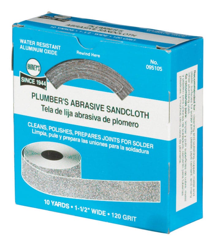 Harvey'S 95105 10 yd L X 1-1/2 in. W 120 Grit Aluminum Oxide Sanding Cloth 1 pk