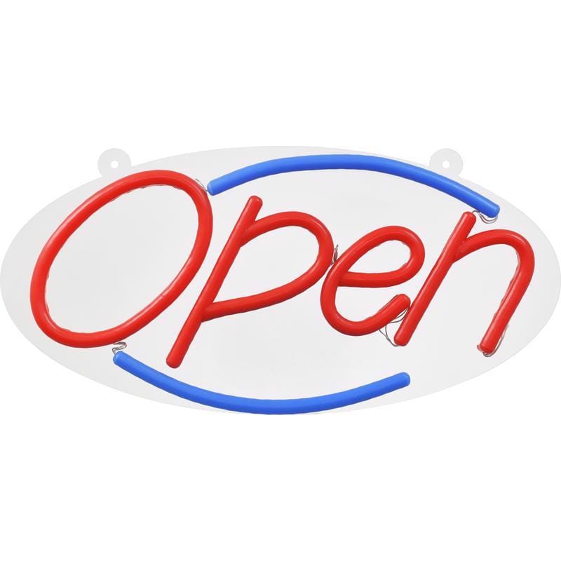 Hillman 848897 English Clear Open/Close Sign 9.88 in. H X 22 in. W
