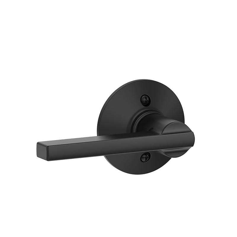 Schlage F170 LAT 622 F Series Latitude Matte Black Dummy Door Knob 1-3/4 in.