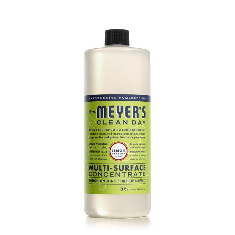 MRS. Meyer'S 12440 Clean Day Lemon Verbena Scent Concentrated Organic Multi-Surface Cleaner Liquid 32 oz