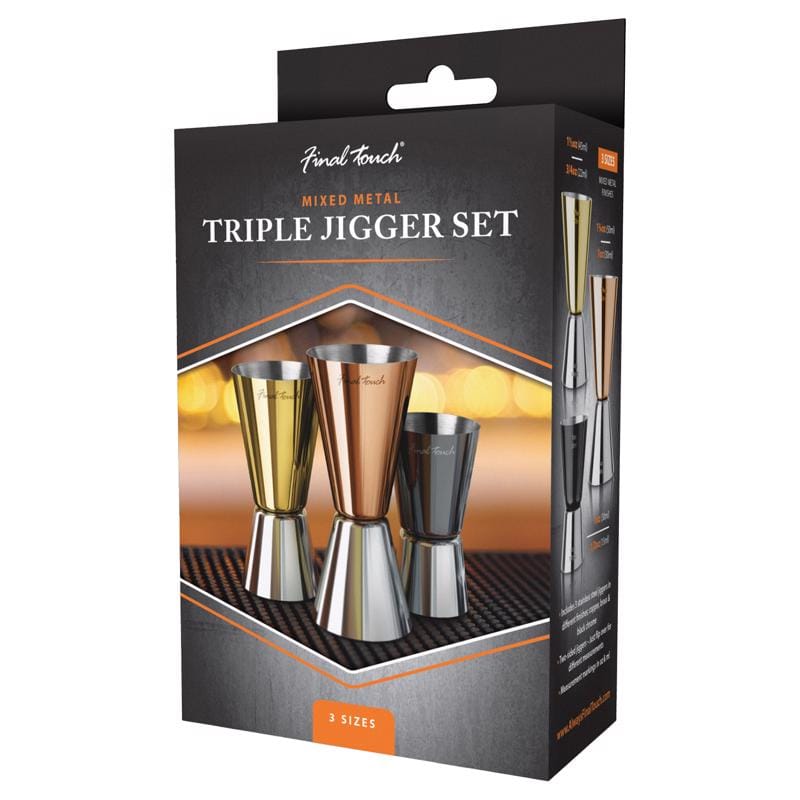 Final Touch FTA70361 Multicolored Stainless Steel Bar Jigger