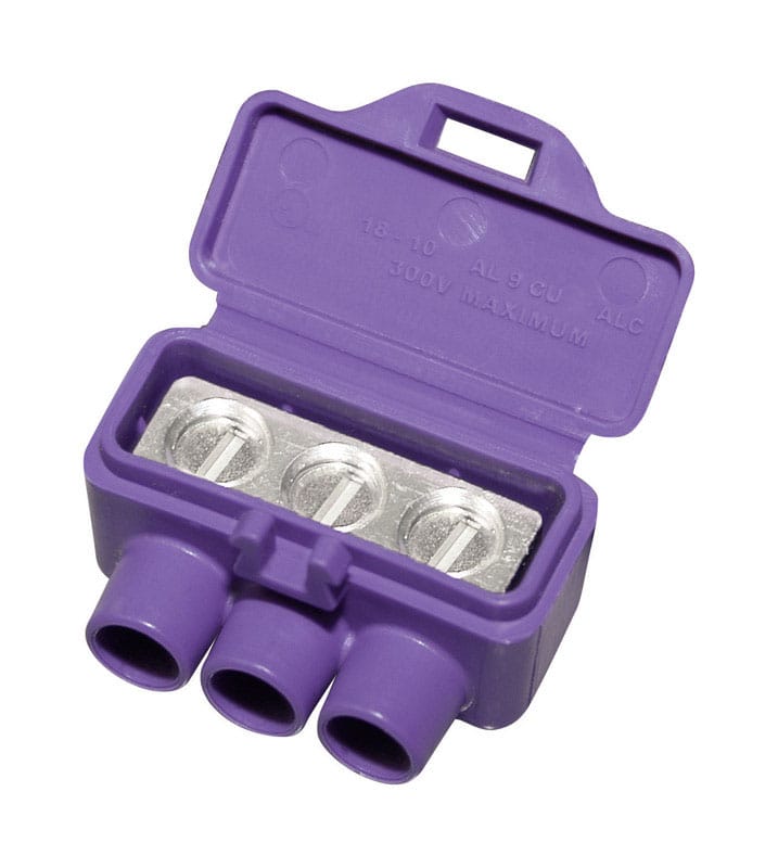 King Innovation 95110 AlumiConn Aluminium Wire Aluminum to Copper Lug Purple 10 pk