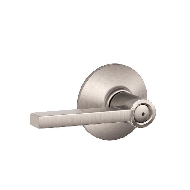 Schlage F40VLAT619 Latitude Satin Nickel Bed and Bath Lever
