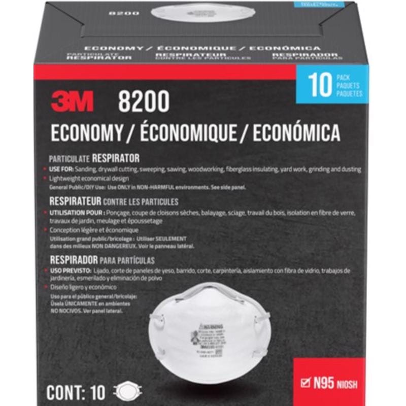 3M 8200H10-DC 3M N95 Sanding and Fiberglass Respirator