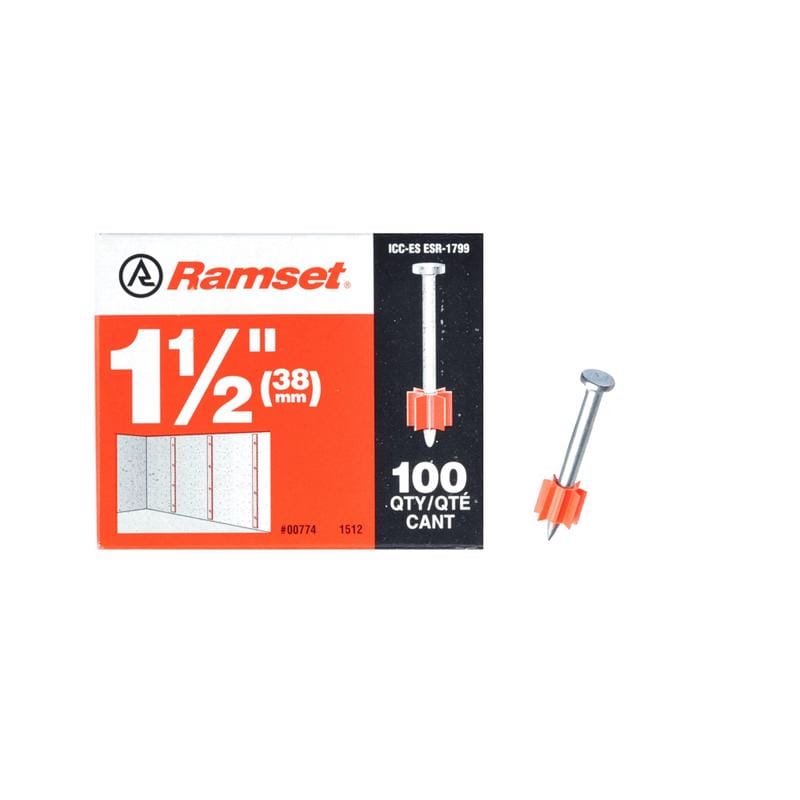 Ramset 00774 .3 in. D X 1-1/2 in. L Steel Flat Head Drive Pin 100 pk