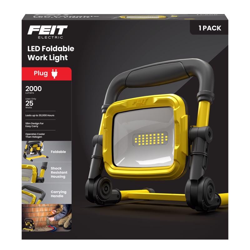 Feit WORK2000XLPLUGF Pro Series 2000 lm LED Corded Stand (H or Scissor) Work Light