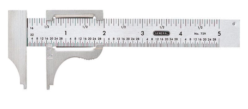 General 729 4 in. L X 2-3/4 in. W Slide Caliper 1 pc