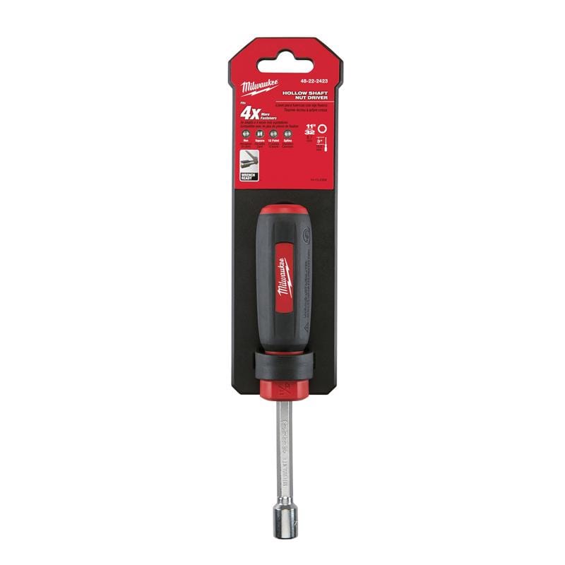 Milwaukee 48-22-2453 11/32 in. SAE Hollow Shaft Nut Driver 7 in. L 1 pc
