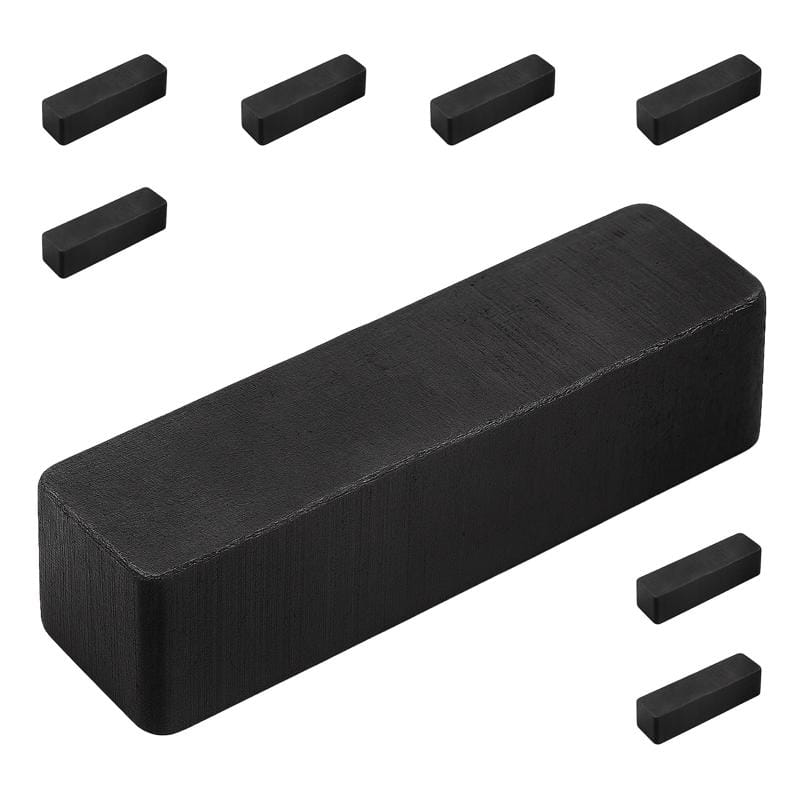 Magnet Source 07001 .875 in. L X .187 in. W Black Block Magnets 0.6 lb. pull 8 pc