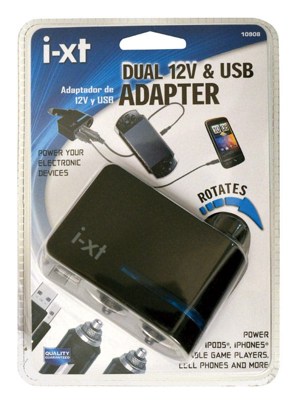 Goxt 10908 12 V Black USB Adapter