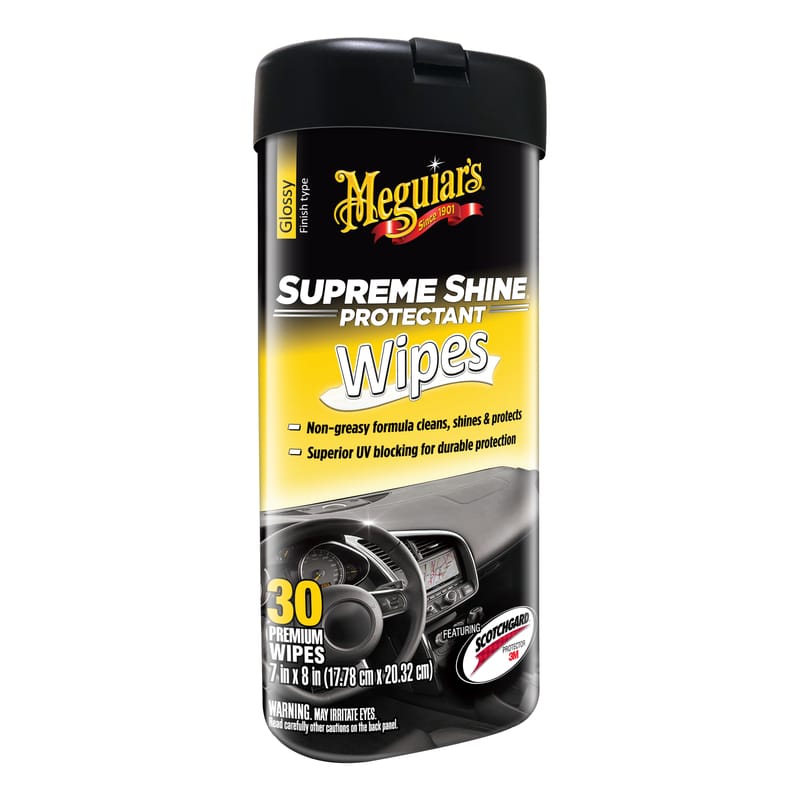 Meguiar'S G4000 Supreme Shine Plastic/Rubber/Vinyl Protectant Wipes 30 ct