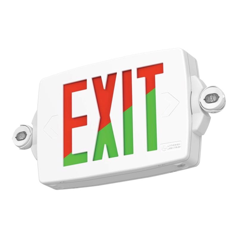 Lithonia Lighting 288AS9 LHQM Switch Hardwired LED White Exit Sign and Emergency Light
