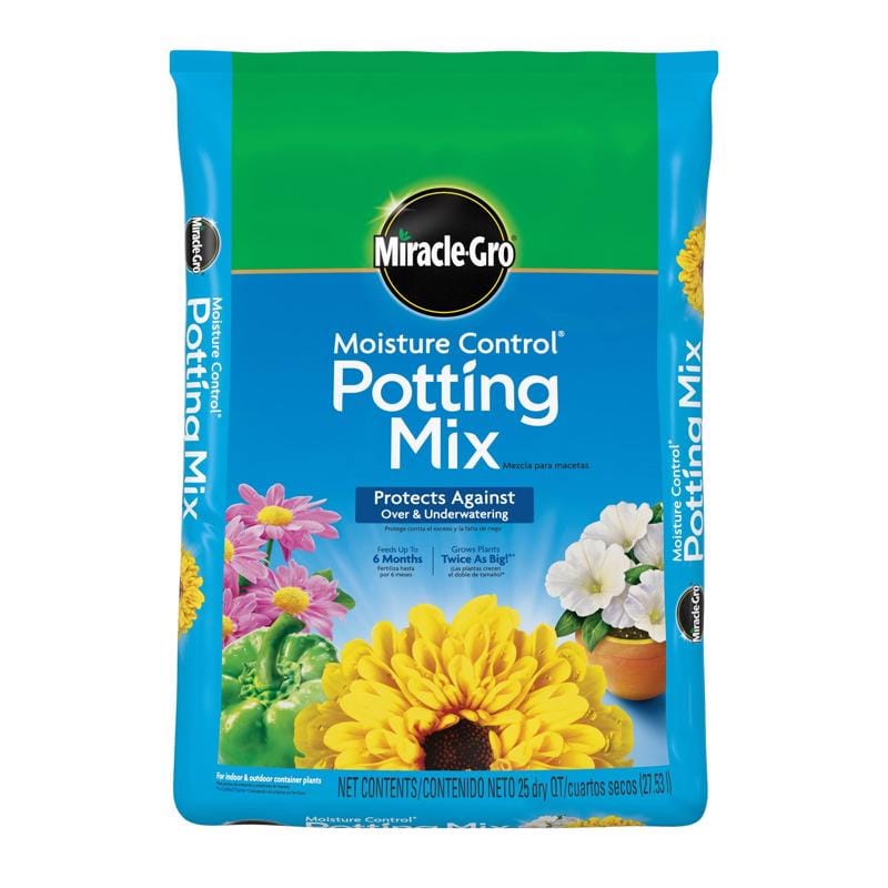 Miracle-Gro 70181431 Moisture Control Flower and Plant Potting Mix 25 qt