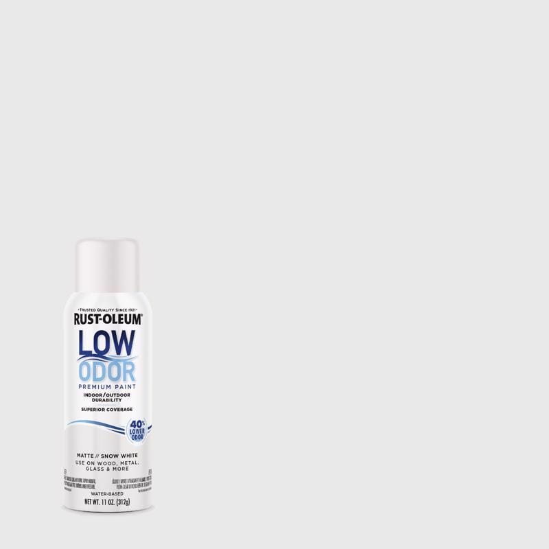 Rust-Oleum 388286 Low Odor Matte Snow White Spray Paint 11 oz