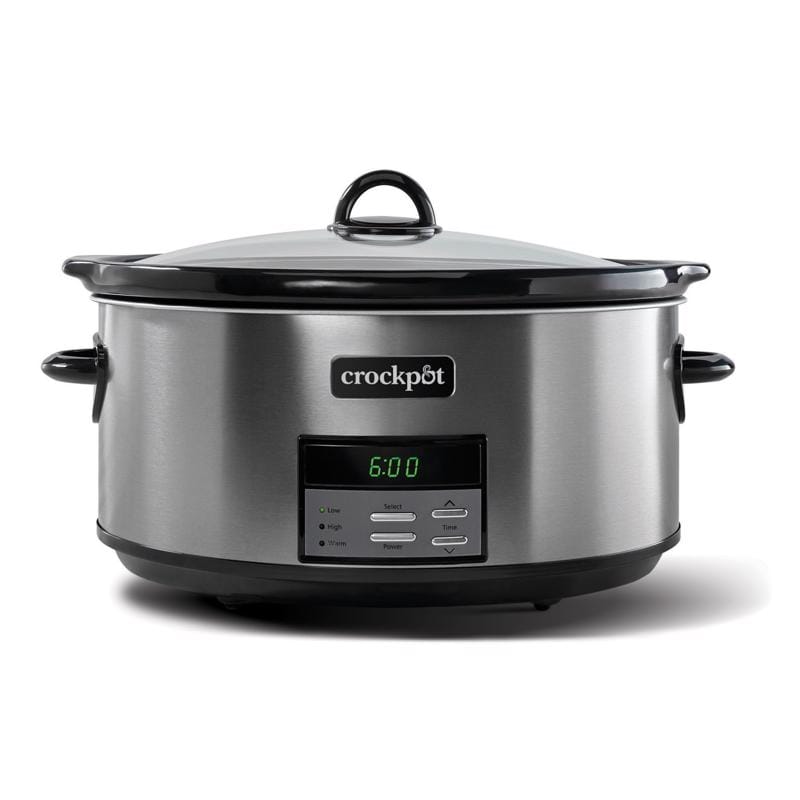 Crock-Pot 2133119 8 qt Black/Silver Stainless Steel Programmable Slow Cooker