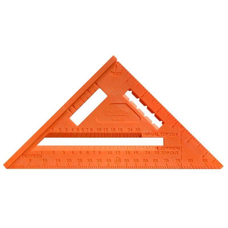 Johnson RAS-70B-ORAN Structo-Cast 7 in. L X 10 in. H Polystyrene Rafter Square