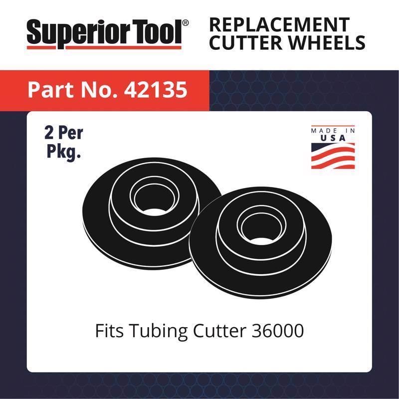 Superior Tool 42135 Replacement Cutter Wheel Black