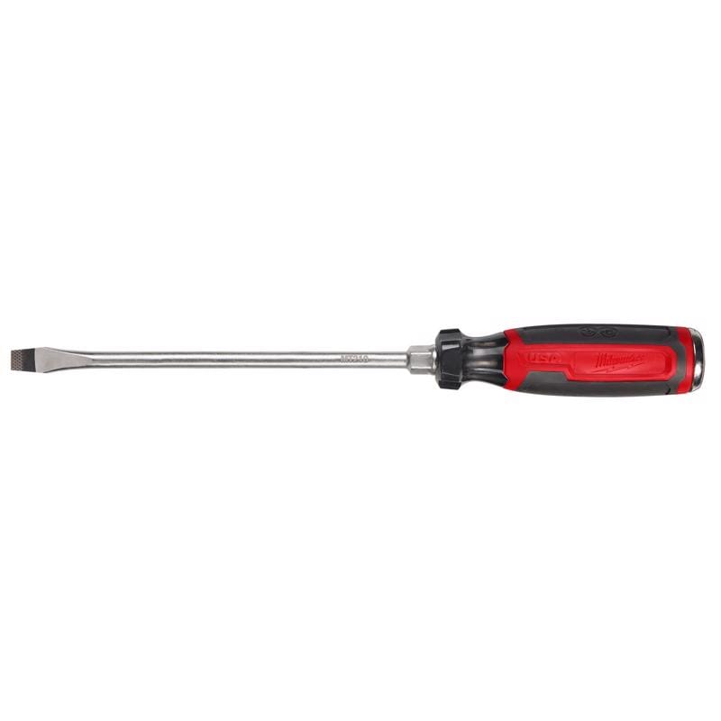 Milwaukee MT210 Made in USA Cushion Grip 3/8 in. X 8 in. L Slotted Made in USA Screwdriver 1 pk