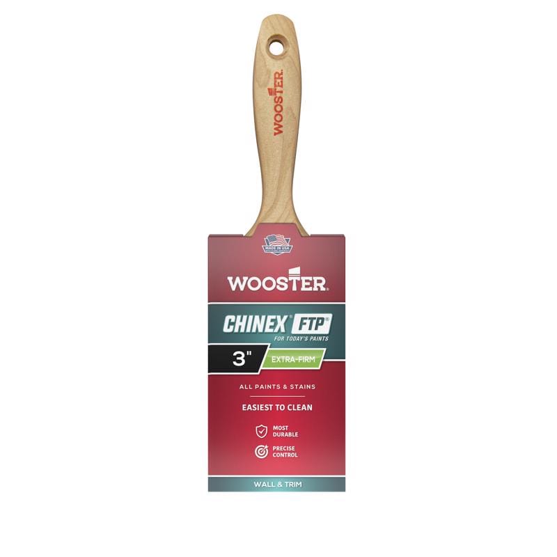 Wooster 4413-3 Chinex FTP 3 in. Extra Firm Flat Paint Brush