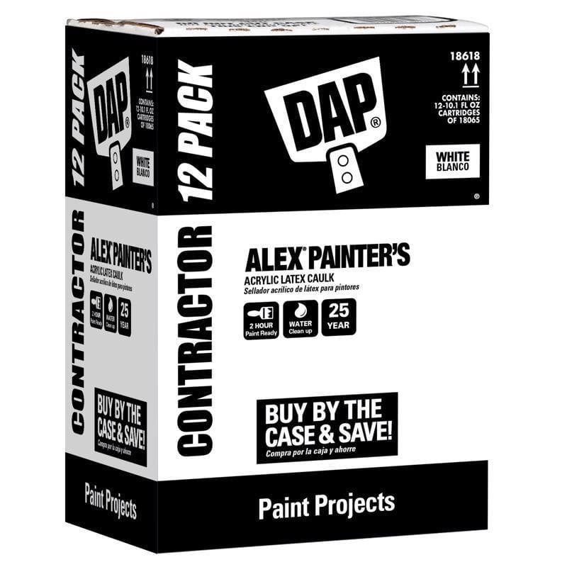 Dap 7079818618 Alex White Acrylic Latex Painter's Caulk 10.1 oz