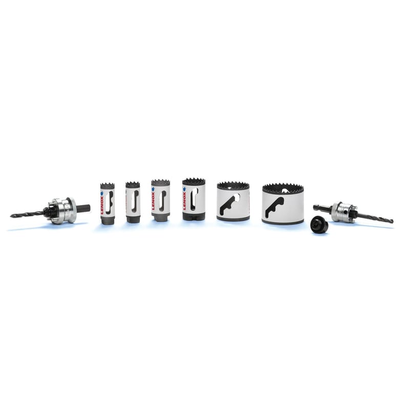 Lenox 30860C600P Speed Slot 1/2 in. D Plumber's Hole Saw Kit Arbor Included