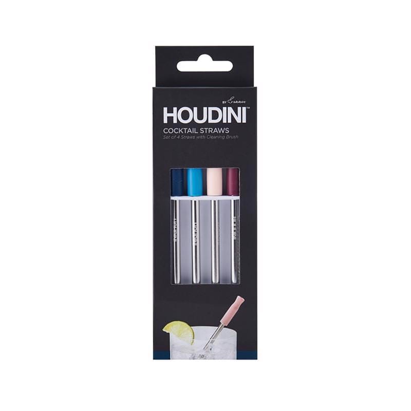 Houdini 5273271 Assorted Stainless Steel/Silicone Cocktail Straws