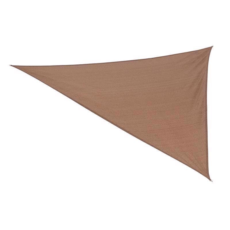 Coolaroo 450809 Ready-To-Hang Polyethylene Shade Sail Triangle Shade Sail Canopy 10 ft. H X 10 ft. W X 10 f
