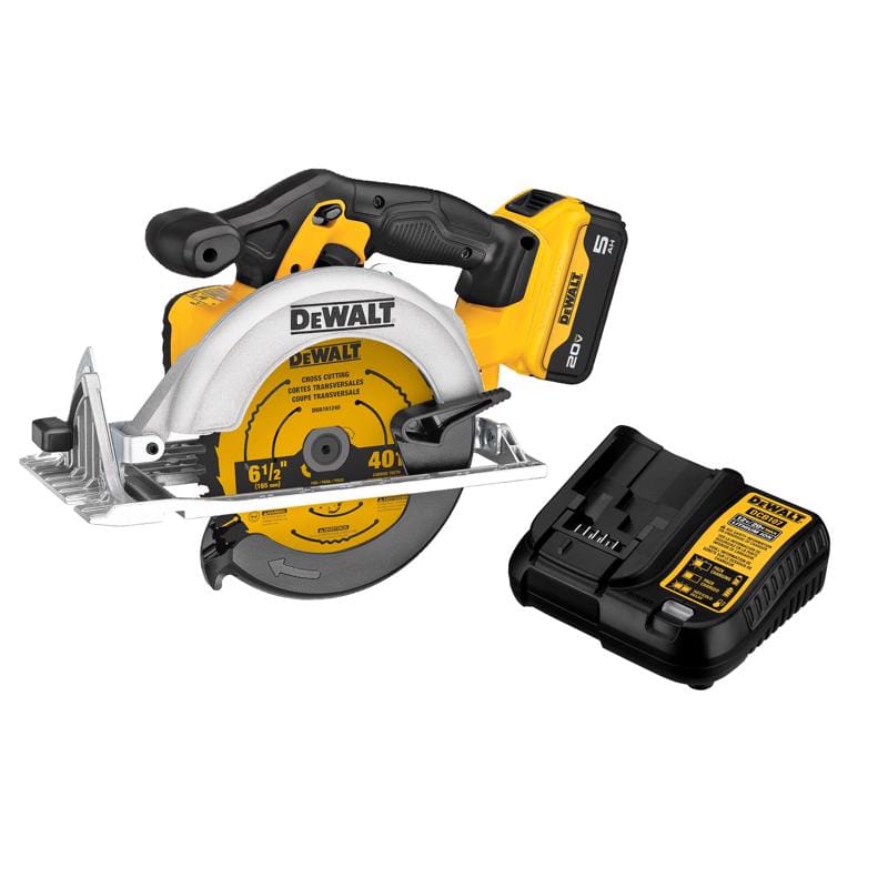 Dewalt DCS391P1 20V MAX 6-1/2 in. Cordless Brushed Circular Saw Kit (Battery & Charger)