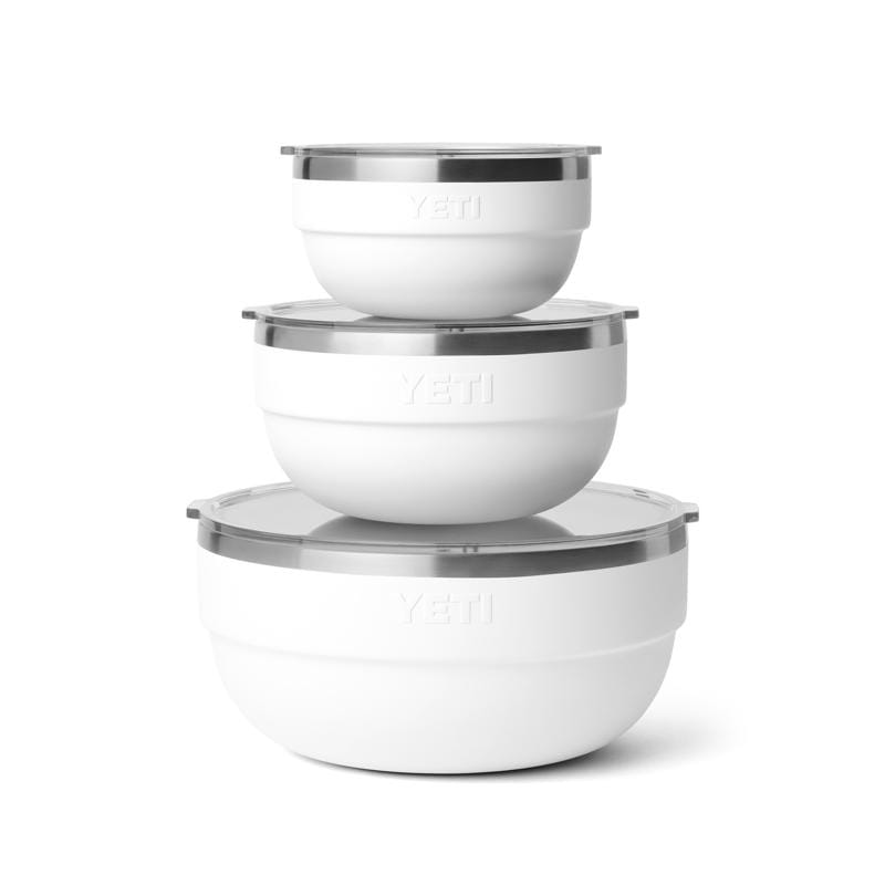 Yeti 22030000059 Rambler 3 pc Stainless Steel White Standard Bowl Set 3 pc