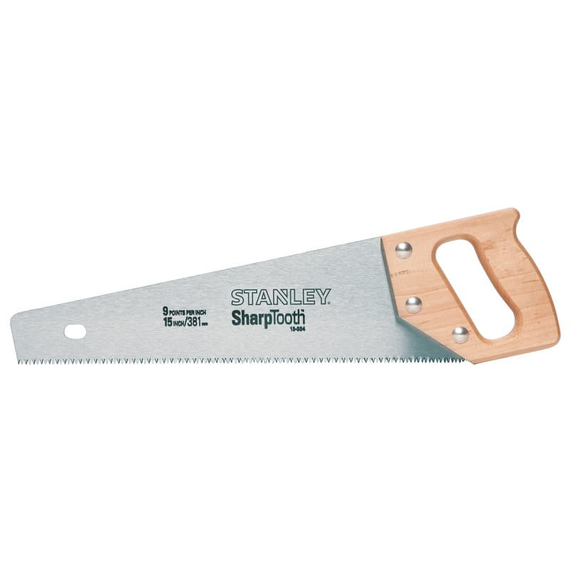 Stanley 15-334 SharpTooth 15 in. High Carbon Steel Specialty Hand Saw 9 TPI 1 pc