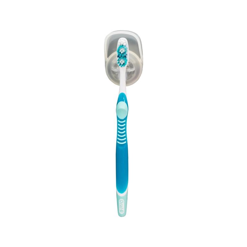 Sttelli SUO-TBH-WH White Plastic Suction Toothbrush Holder