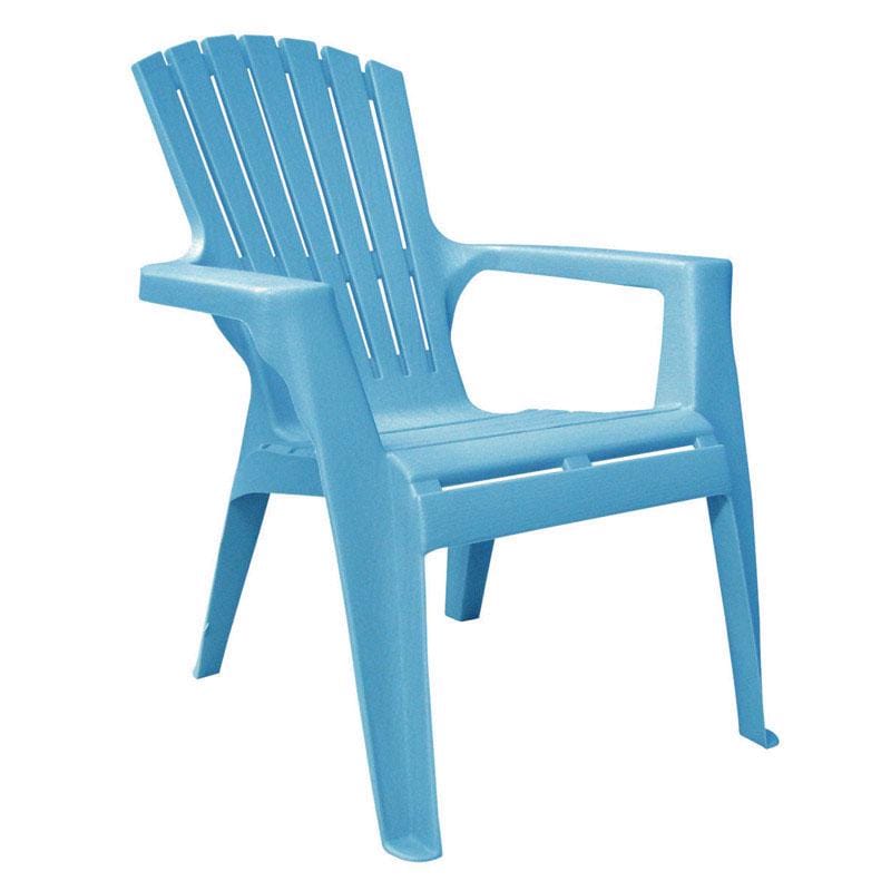 Adams 258417 Kids Pool Blue Polypropylene Frame Adirondack Chair
