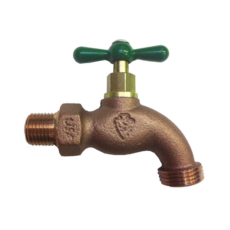 Arrowhead 301LF 1/2 in. MIP X 3/4 in. MHT Brass Hose Bibb