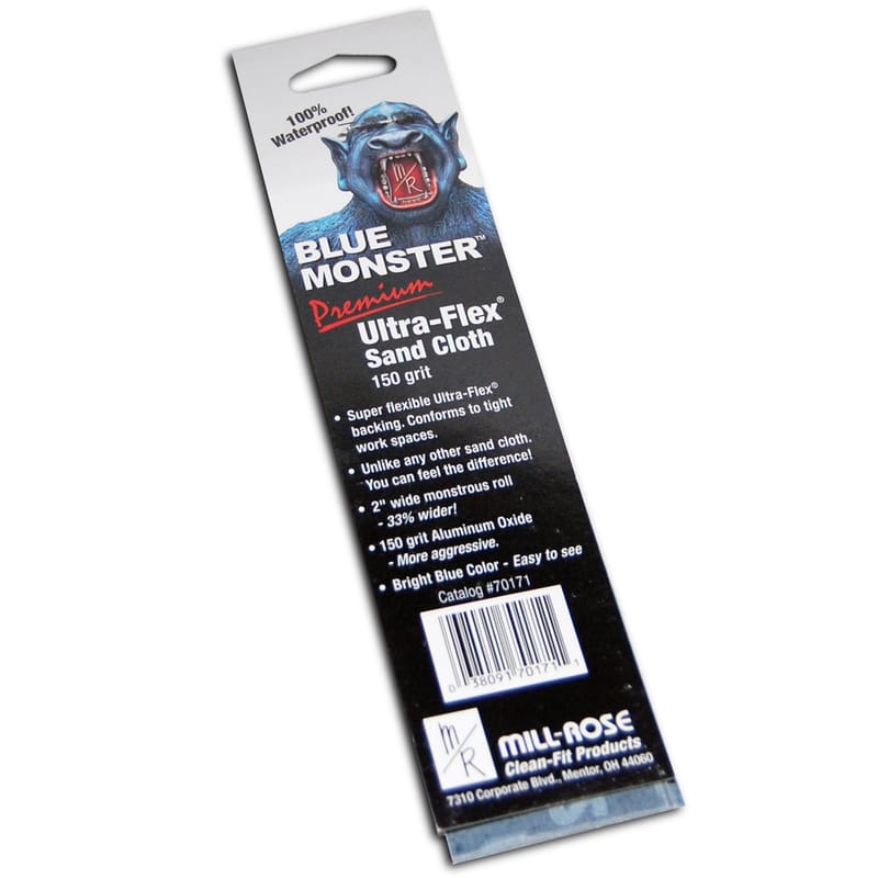 Mill Rose 70171 Blue Monster Ulta-Flex 8 in. L X 2 in. W 150 Grit Aluminum Oxide Sanding Cloth 10 pk