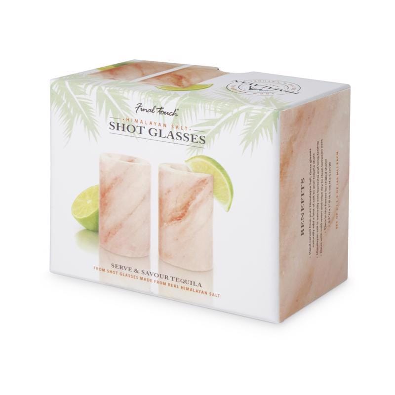 Final Touch TQ5602 1.5 oz Pink Himalayan Salt Shot Glass