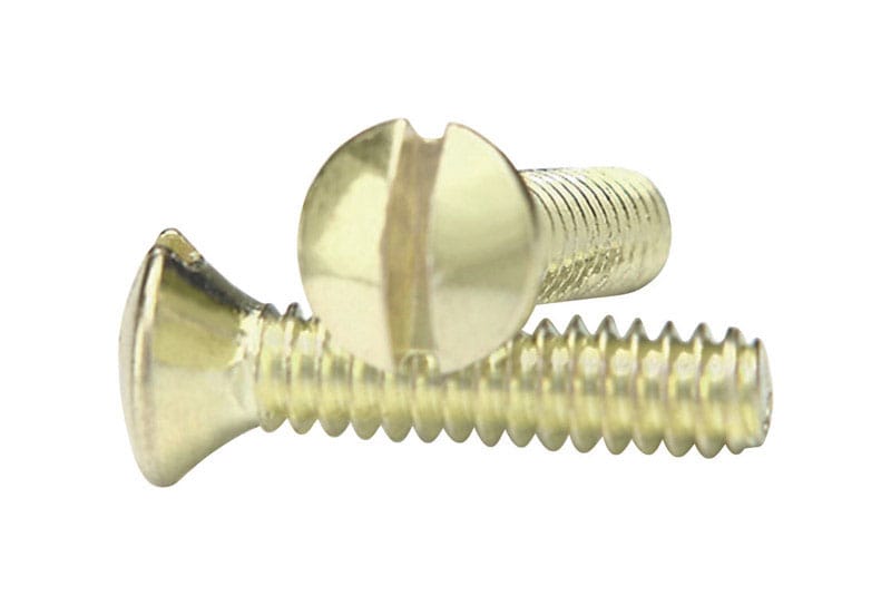 Amerelle PSBR Polished Brass Steel Wall Plate Screws 10 pk